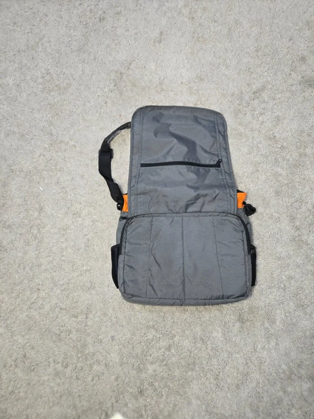 Unisex Flight 001 Charcoal Gray Nylon Laptop Commuter Messenger School Bag